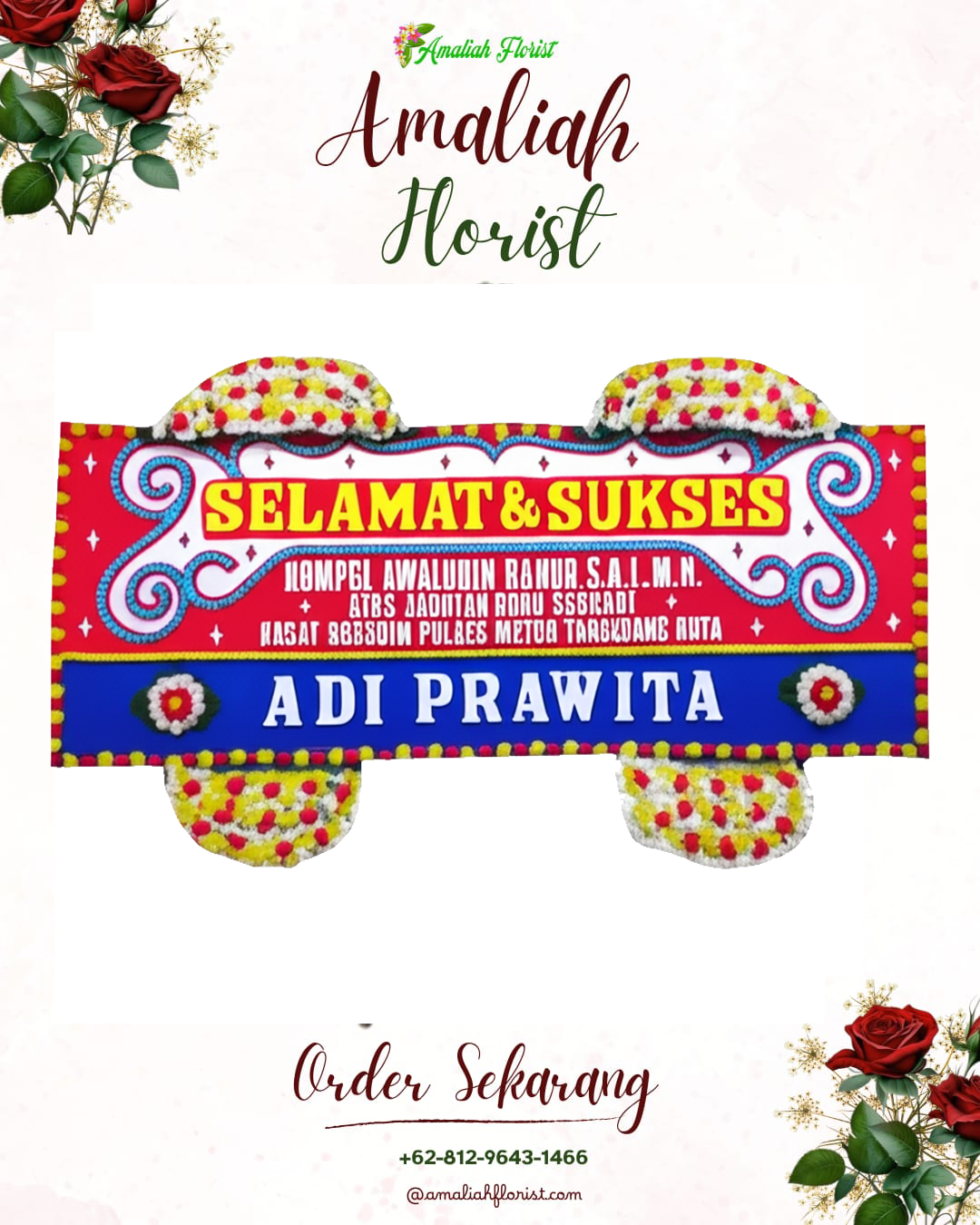 Papan Bunga Ucapan Selamat Tampan