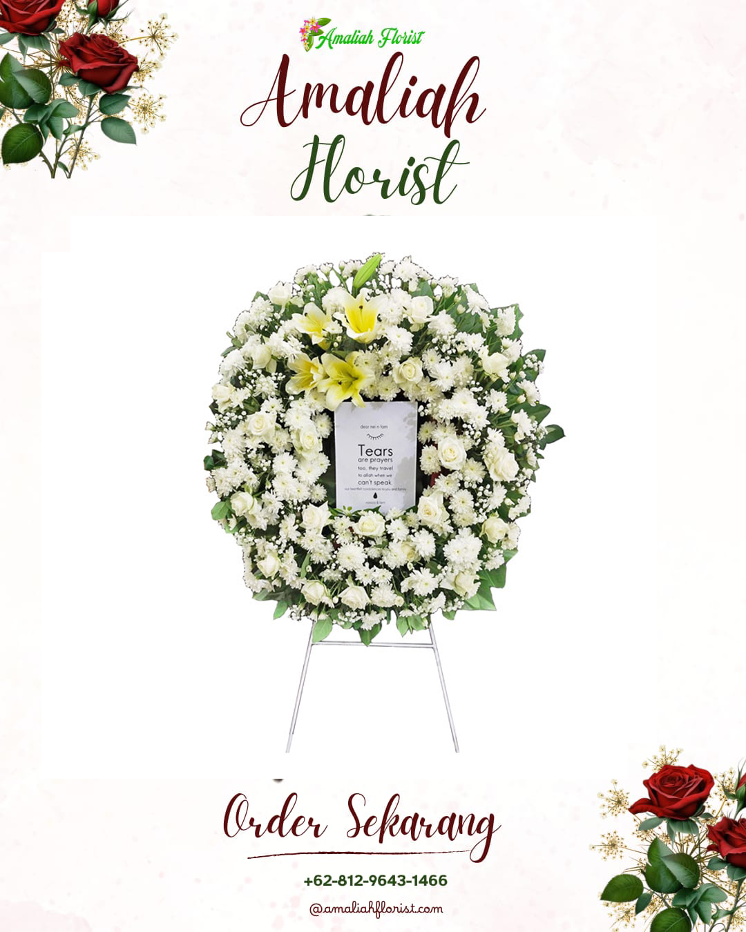 Krans Bunga Duka Tampan